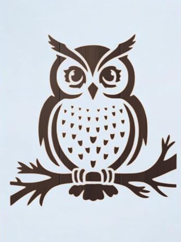 Owl Stencil – Reusable Bird Art Stencil for Painting, Crafting and DIY Projects