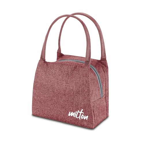 Image of MILTON Fancy Lunch Bag I Design Tiffin Bag for Office for Men, Women I Eco Friendly, Spacious, Durable I 2.44 L I Maroon