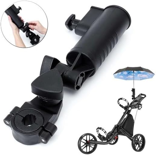 Miniatura 3 de Carrito de golf y soporte para paraguas de carretilla, soporte universal ajustable para sillacochecitosilla de ruedasbicicleta