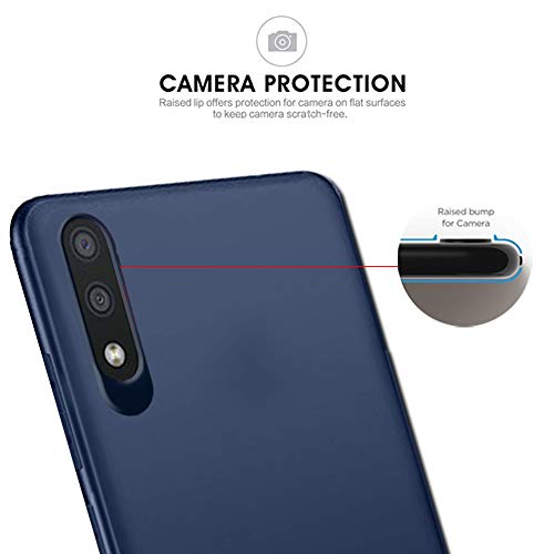 Image of TheGiftKart Imported Matte Soft Back Cover Case for Samsung Galaxy M01 | Protective Rubberised Case (Blue)
