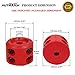 AUTMATCH Winch Cable Hook Stopper (2 Pack), Silicone Rubber Winch Stopper for Wire & Synthetic Rope, Winch Line ATV UTV, Shock Absorbent, Prevent Pulling Bounce and Abrasion, Red