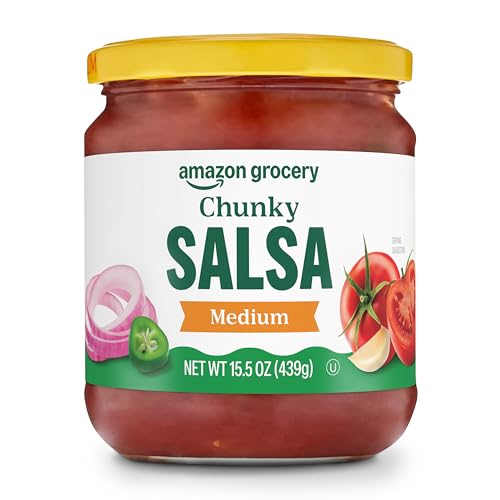 Amazon Grocery, Chunky Salsa, Medium Heat, 15.5 Oz (Previously Amazon Fresh, Packaging May Vary)