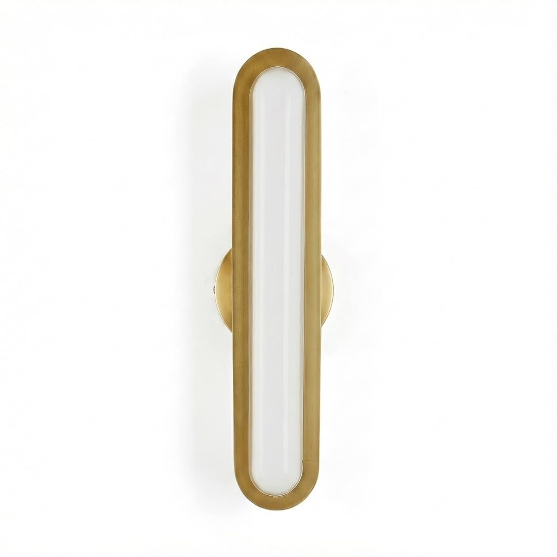 Aplique de Pared Minimalista Moderno para Dormitorio, Pasillo, Color Dorado Ovalado con Pantalla acrílica Suave, lámpara Lineal Delgada para Sala de Estar, Entrada, Estudio, Decora