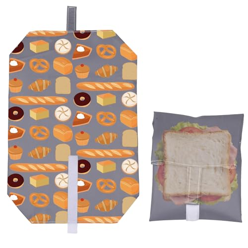 Sourdough Starter Bakery Reusable Bread Wrap Sketch Pastry Breakfast Waterproof Sandwich Wrap Graduation...