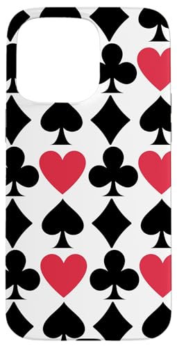 Playing Cards Suit Symbols Lucky Poker Casino Gambling �X�}�z�P�[�X iPhone 15 Pro Max �p