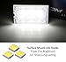 iJDMTOY OEM-Fit 3W Full LED License Plate Light Kit Compatible With 2005-13 Ranger Rover Sport, Discovery LR3 LR4 & 06-14 Freelander 2 LR2, Powered by 3-piece Osram Xenon White LED