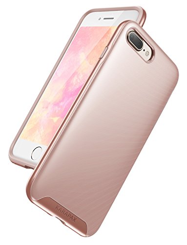 iPhone 8 Plus Case, iPhone 7 Plus Case, Anker KARAPAX Breeze Case Military-Grade Certified Protection, 3D Texture Protective Case [Support Wireless Charging] [Slim Fit] for iPhone 8 Plus -Rose Gold