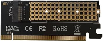 PCIe Adapter for M.2 NVMe Mkey, PCI-e 4.0 X4 Card Supports NGFF M2 M-Key SSD of Length 2280,2260,2242,2230, PCIe NVMe Adapter
