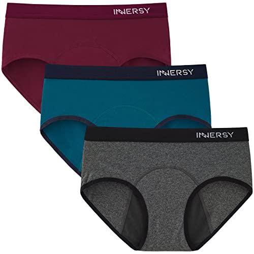 INNERSY Women's Cotton Menstrual Underwear for Heavy Flow Days