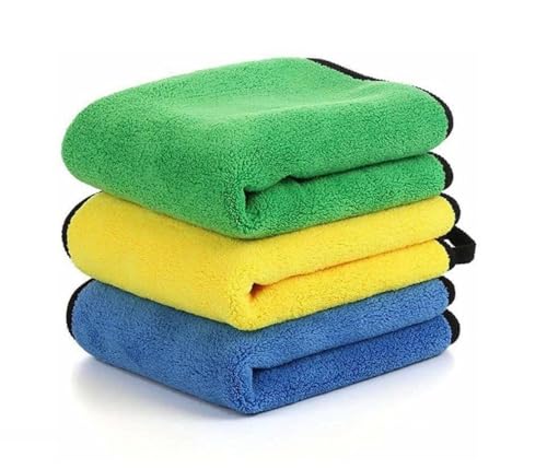 MOMENT 3PACK Car Wash Towels Suitable for Household Cleaning Absorbent And Lint-Free Ideal for Wiping Cars Office Cleaning Kitchen Dishwashing And Oil-Free Housekeeping
