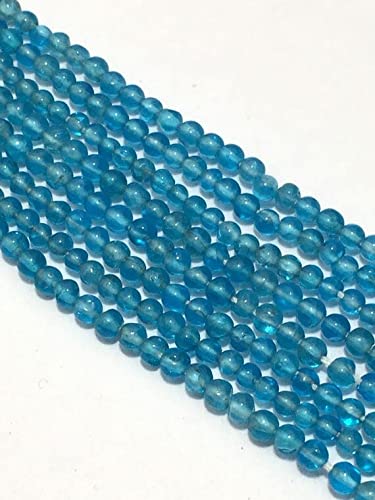 Apatite Néon perles rondes naturelles de prestige pour bijoux d'exception