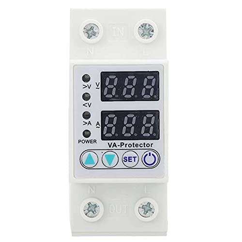 Protecteur Surtension Sous-tension VA-63A 220V - Stabilisateur Tension LED - Pour Usage Résidentiel Et Industriel