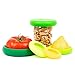 Food Huggers 5pc Reusable Silicone Food Savers | BPA Free & Dishwasher Safe | Fruit & Vegetable Produce Storage for Onion, Tomato, Lemon, Banana, Cans & More | Round, Fresh Greens
