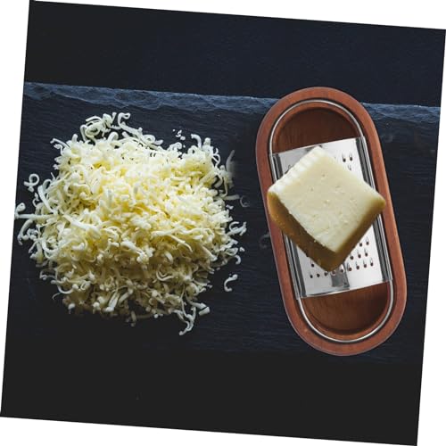 Rallador de Queso de Acero Inoxidable con Base de Madera miniatura 5