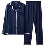 [ヒルトップクラウド] パジャマ レディース 長袖 綿100％ ルームウェア 上下セット 厚手 前開き 部屋着 無地 肌に優しい 柔らか 吸汗通気 暖かい 可愛い ゆったり 入院用 春秋冬用