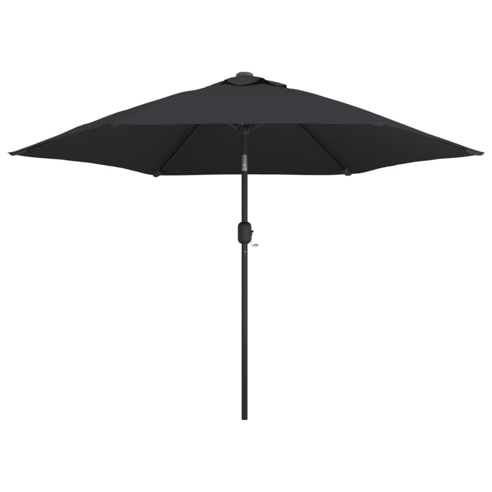Gecheer Sonnenschirm mit Metall-Mast 300 cm Schwarz, Gartenschirm Balkonschirm Marktschirm für Strandcafé Privat-Terrasse Event-Location47126
