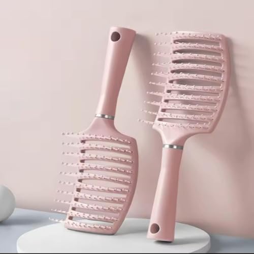 X2 cepillos para pelo de mujer con Diseño Hueco para un secado Rápido, Color Rosa.