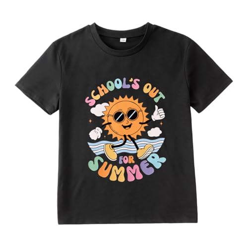 Image of Last Day of School Shirt Kids Boy Girl Schools Out for Summer T-Shirt Top Cute Students Graduation Tees Gift