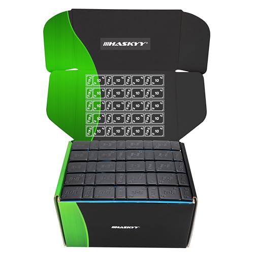 HASKYY 100x Masses D'Équilibrage 6KG Poids 4x5g + 4x10g Poids d Barre Adhésive 60g avec Décollement - pour Jantes en Acier et Jantes en Aluminium - Revêtement...