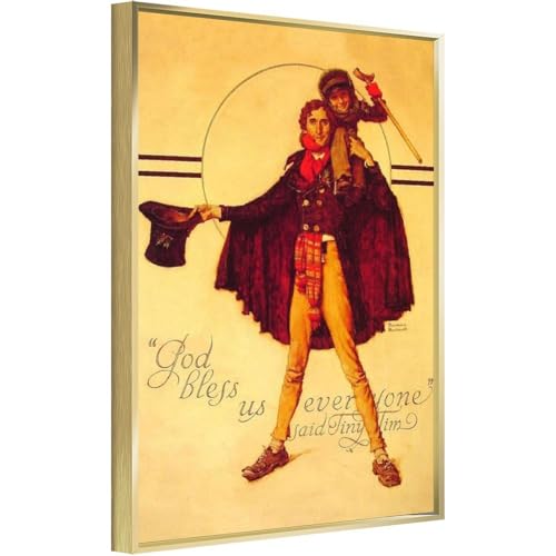 UXCBIA Norman Rockwell - Tiny Tim And Bob Cratchit Retro