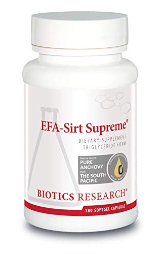 Biotics Research EFA-Sirt Supreme® – Formulated with the assistance of Mark Houston,MD, Potent GLA, EPA, DHA, Mixed Tocopherol, Cardiovascular, Anti-Aging, Provide Support Blood Pressure, Glucose 180C