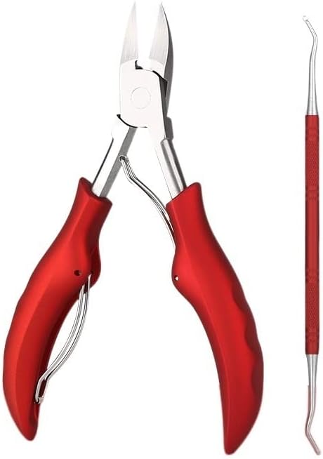 BIK 2/4/7Pcs/set Ingrown Toenail Manicure Kit Ingrown Toenail Removal Correction Clippers Nail Corrector Foot Pedicure Tool (Color : 2pcs-red)
