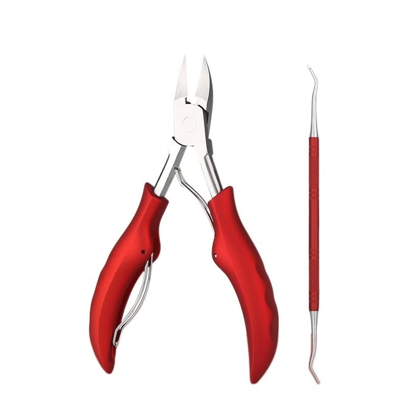 Kit de manucure pour ongles incarnés avec outils de précision rouge 2 pièces