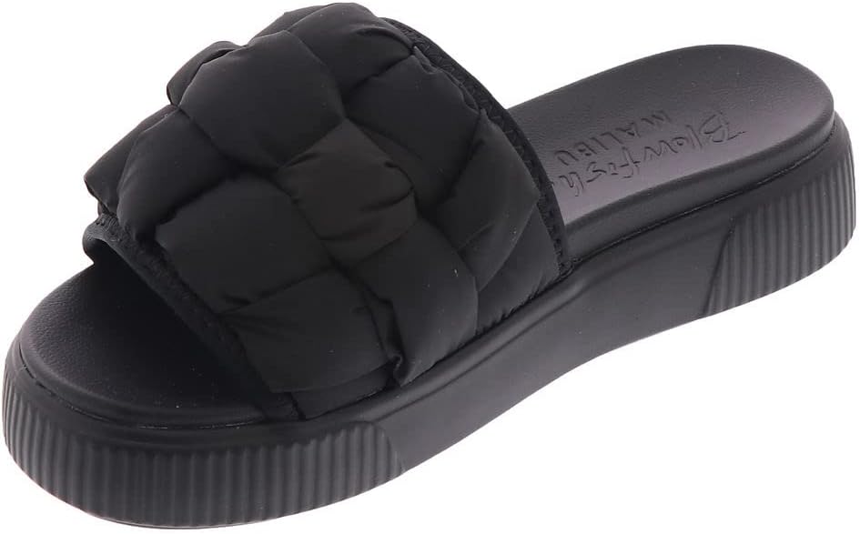 Blowfish Malibu Women's Darcy Slipper, Black Puffy Nylon, 7
