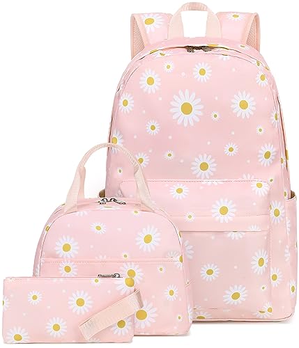 LEDAOU Mochila escolar para niñas y niños, mochila escolar, mochila escolar para adolescentes, mochila escolar para niños, juegos de mochilas escolares con bolsa de almuerzo y estuche para lápices,