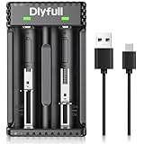 Dlyfull 電池充電器 18650/21700/26650 リチウムイオン充電池対応 単3/単4/単2 ニッケル水素・ニカド充電器 急速充電 USB給電 LED表示 多重保護