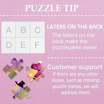 Colorful Elephant Puzzles for Adults 1000 Pieces, Rainbow Pretty Animal Jigsaw Puzzles, Challenging Beautiful Butterfly Puzzle