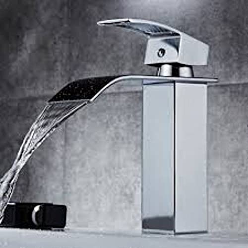 Torneira Para Banheiro Monocomando Baixa Quadrada Cascata
