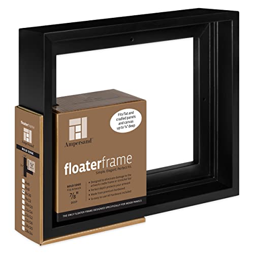 Ampersand Floaterframe | 8x10 | 7/8" Depth | Bold | Black | Solid Wood