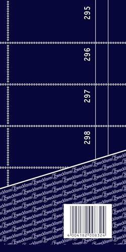 AVERY Zweckform 832 Bonbuch (105x198mm, 300 Bons mit Kellner-Nr. 2, mit einem Blatt Blaupapier und je einem Durchschlag, 1 Block mit 300 Stück, ideal für den Gastronomiebedarf) gelb/weiß