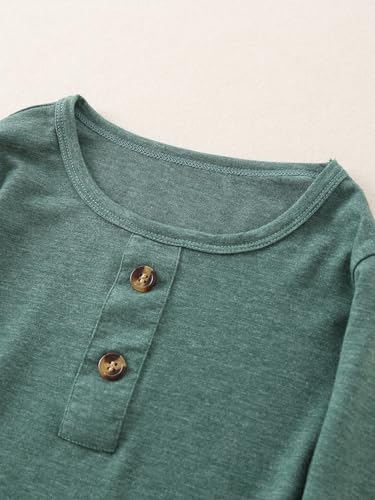 JOLYSHID 3 Pack Boys Long Sleeve Tee Soft Crewneck Basic Tops Henley Shirt Solid Colors Shirts 4-12Y3