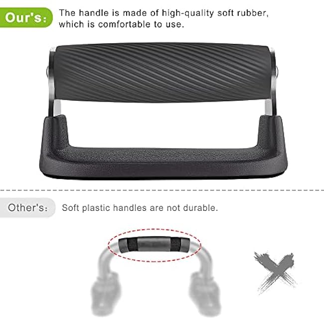 BeneLabel Push Up Bars, Pushup Stands, Anti-Slip Soft Plastic Push Up Handles, Bottom Anti-Slip Pad, Stainless Steel Support Frame, Strength Training Equipment, Perfect for Floor Workout Exercise
