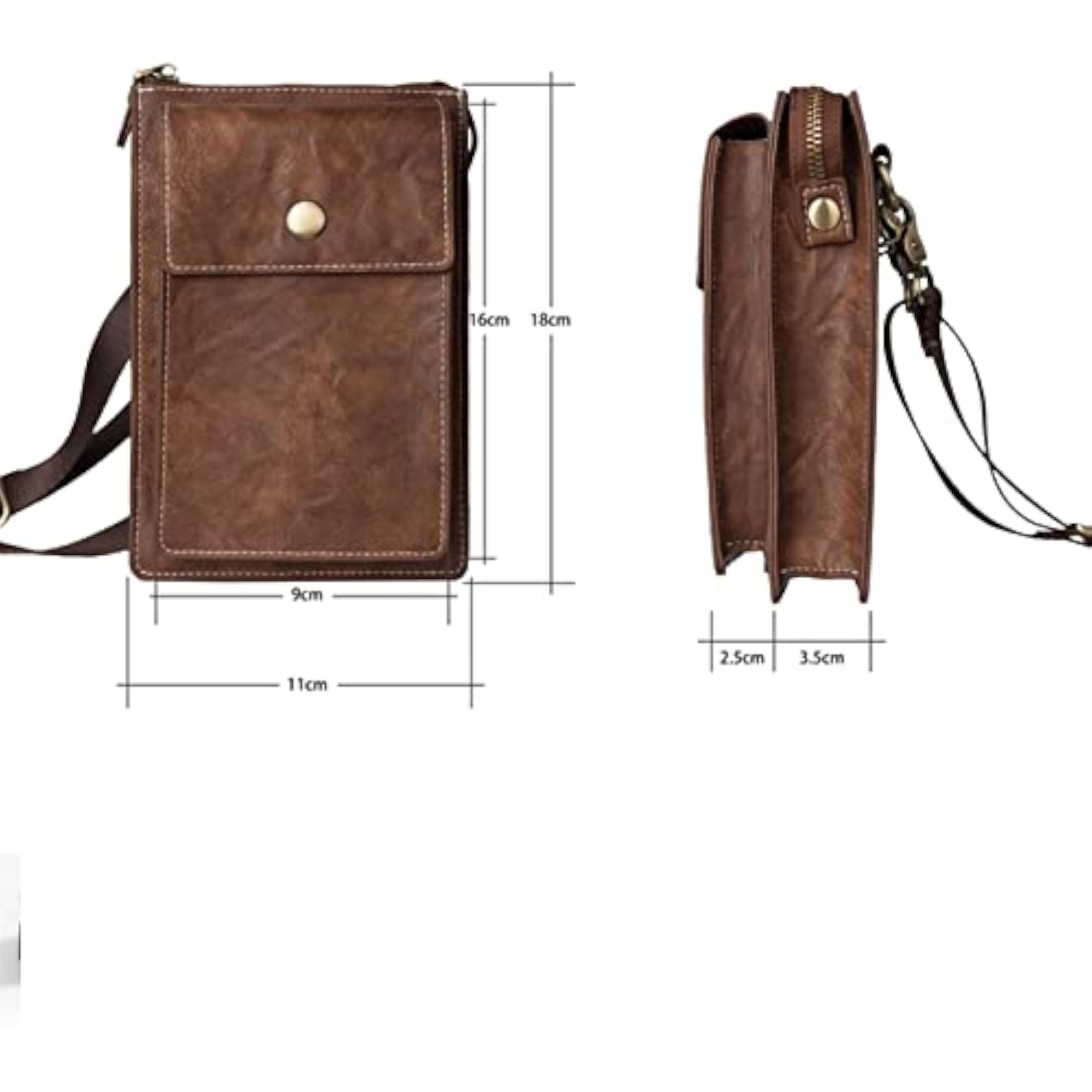 Neck Wallet Universal PU Leather Phone Bag