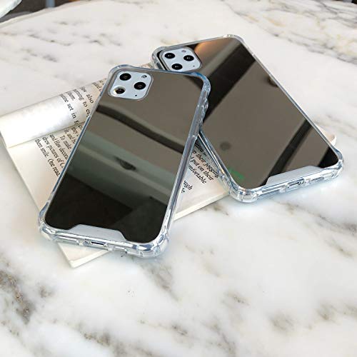 Kexaar Mirror Case For Iphone 11 Pro Max Case, [Four Corner Thick Guard Shockproof] Hard Back Soft Bumper Protective Cover Girls Woman Makeup Touch Up Back Camera Selfies (Mirror 11 Promax) #TOP1