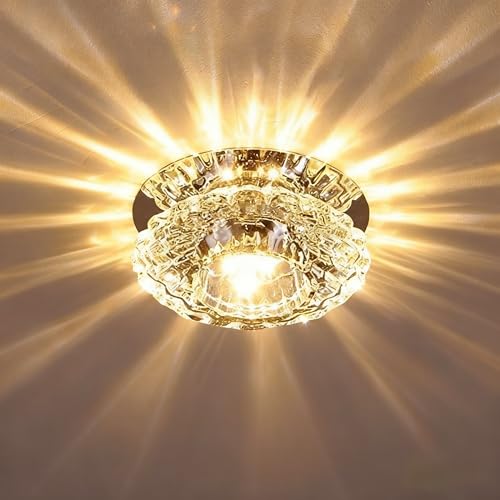Yogsey Aisle LED Ceiling Lamps Living Room Ceiling Lights Crystal Corridor Aisle Lights LED ligthing 3W (Warm White)