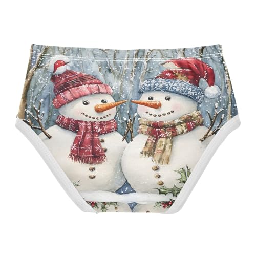 Christmas Two Snowman Red Cardinals Toddler Girls's Underwear 2T 202b86232