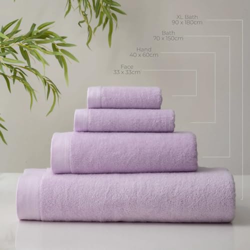 Image of Spread Spain Bamboo Towels for Bath, Towels for Bath Large Size, Bamboo Bath Towel High Absorbent & Soft, 360 GSM, 4pc Set Bath Towel for Men /Women