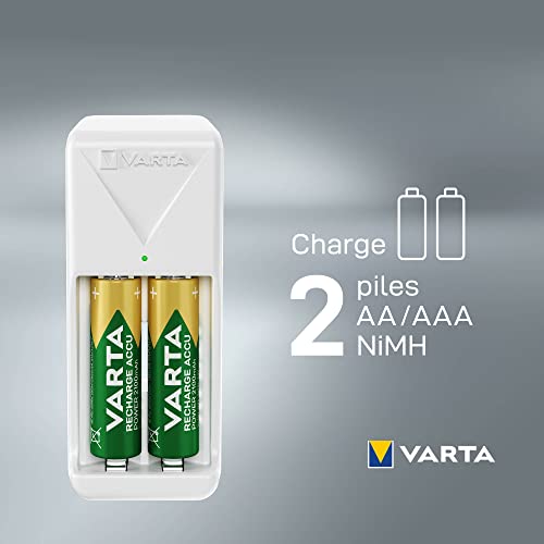 Varta Caricabatterie, Caricatore Batterie Per Pile Ricaricabili, Carica 2 Aa/Aaa Contemporaneamente, Non Attrezzato, Mini Charger - 4