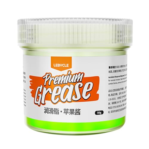 Fiorky 50g Bicycle Grease Green Applesauce Bearing Grease High Temperature Resistance Hub Lubricants Oil Motocycle Chain Bearing Wax Oil for Bicycle Bearing Maintenance