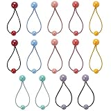 14 Pcs Hair Balls for Girls Ball Hair Ties Colorful Kids Hair Ties with Balls 80s 90s Elastic Hair A