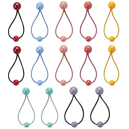 14 Pcs Hair Balls For Girls Ball Hair Ties Colorful Kids Hair Ties With Balls 80S 90S Elastic Hair Accessories Ball Bubble Ponytail Holders For Girls Baby Toddler Girls Women #TOP28