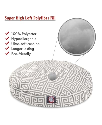 Majestic Pet VON-423 Grey Towers Large Round Indoor Outdoor Pet Dog Bed With Removable Washable Cover thumb #3