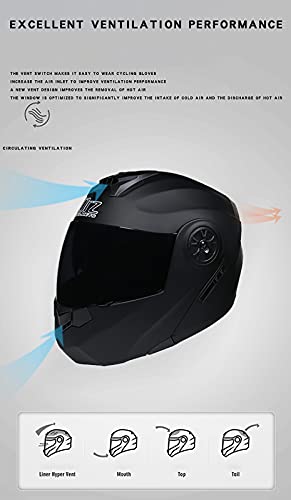Casque moto intégral racing avec haut-parleur intégré et bluetooth - 6