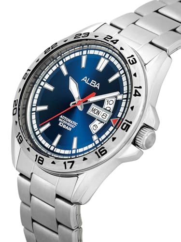 ALBA Stainless Steel Men Analog Wristwatch Al4475X1, Blue Dial, Blue Band - Image 2