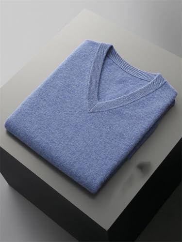 Men Wool V Neck Sweater Vest Pullover Fall Winter Basic Casual 100 Percent Merino Sleeveless3