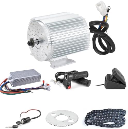 BLDC 72V 3000W Brushless Motor Kit with 50A Controller, Throttle, Pedal